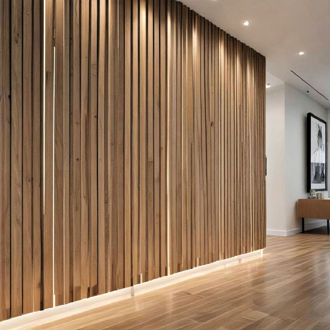 slat wall with integrated lighting