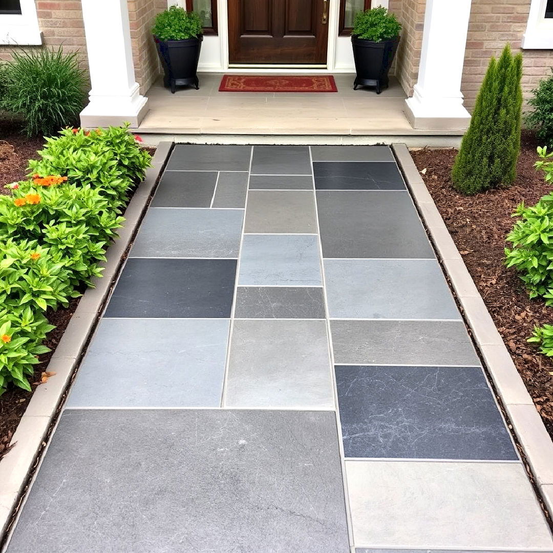 slate tile pathway