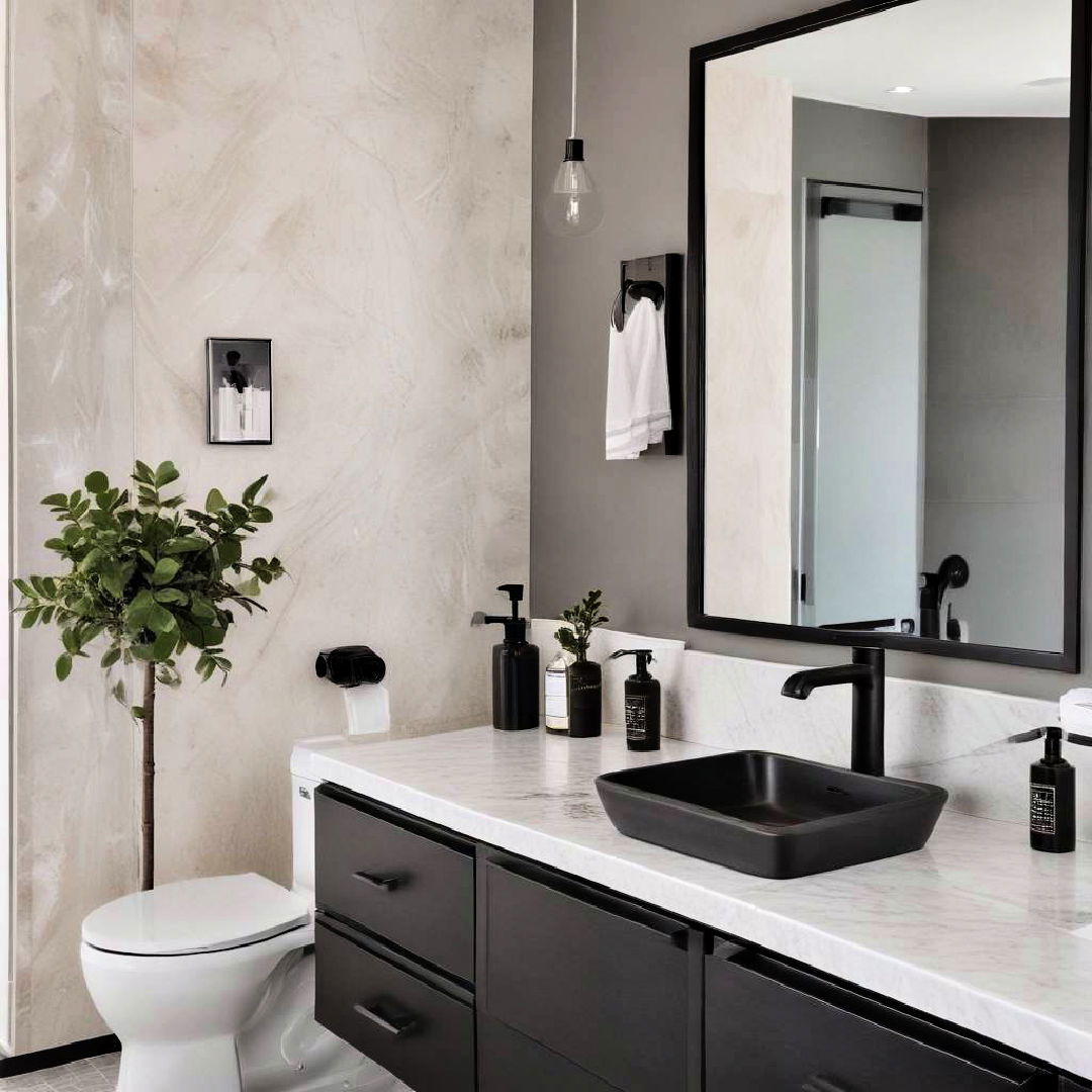 sleek elegance with black faucets