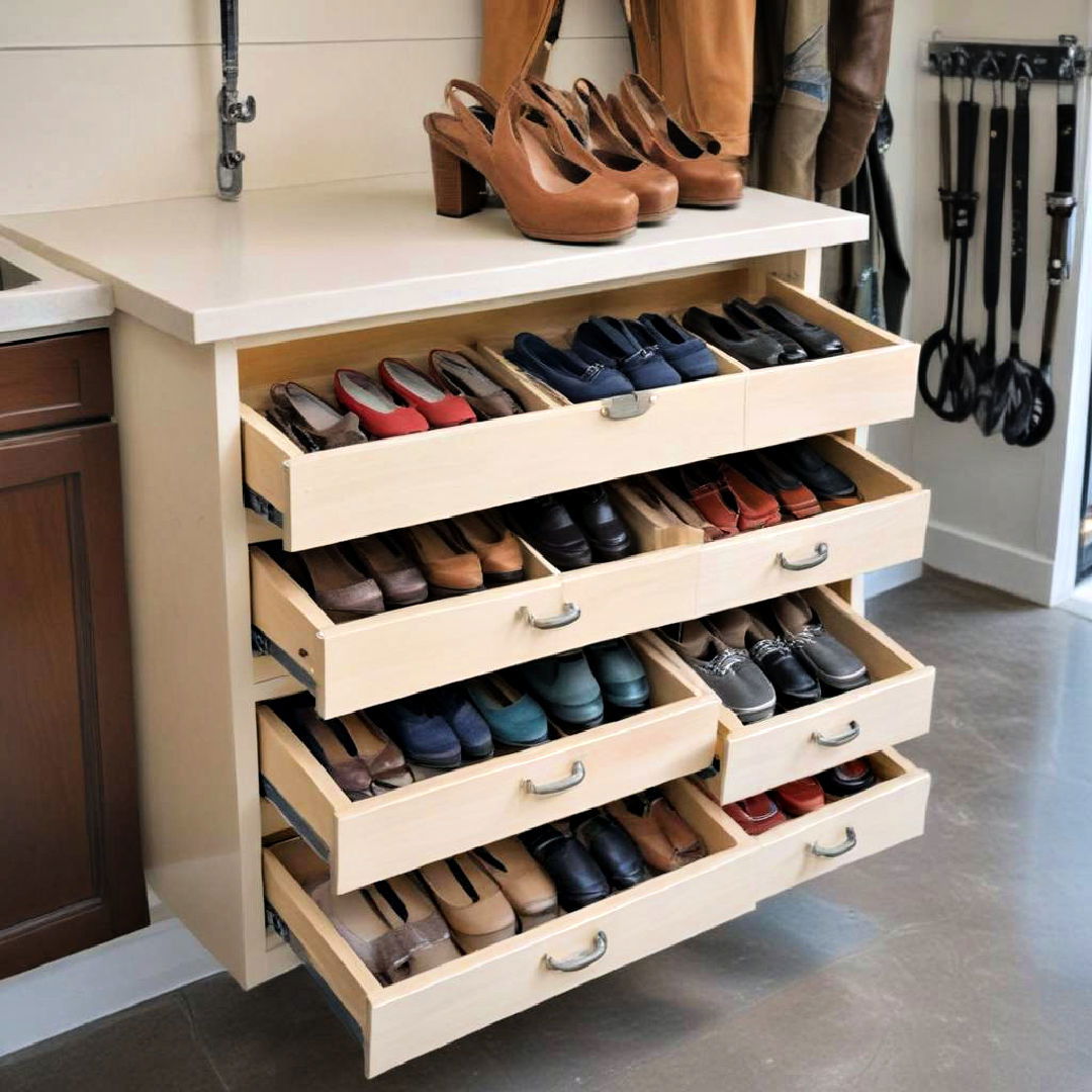 slide out shoe drawers