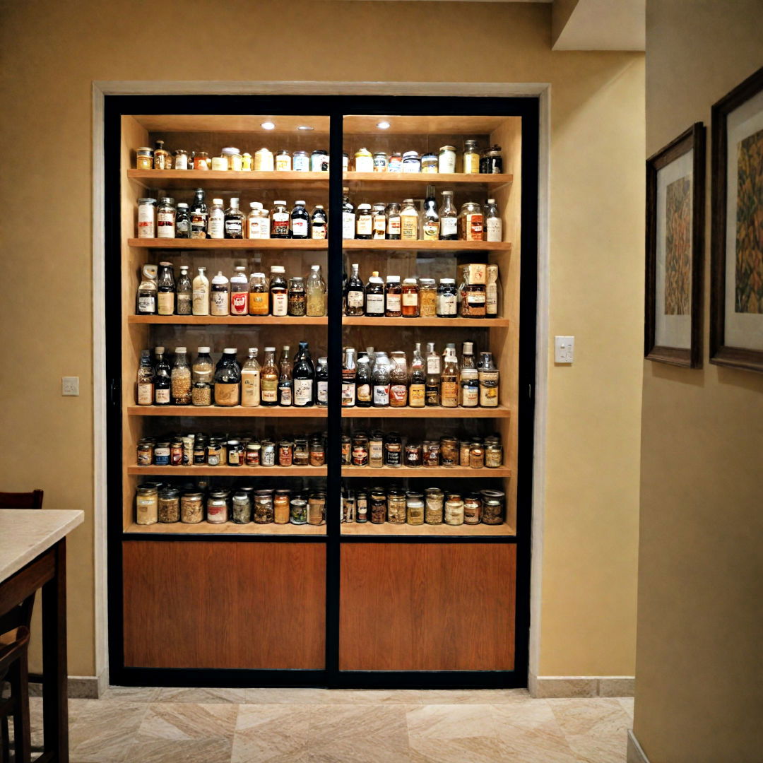 sliding glass pantry door