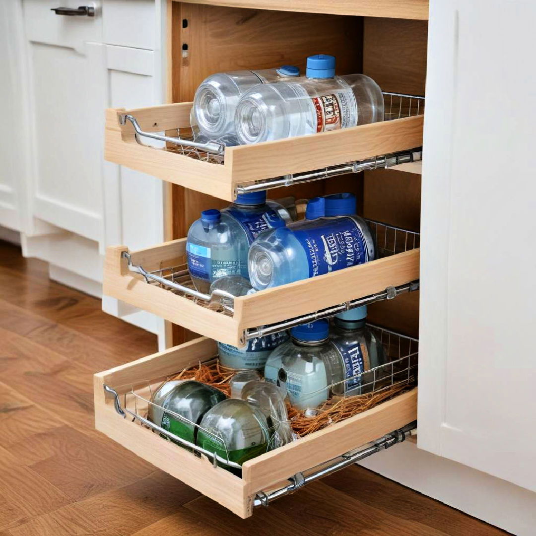 sliding under shelf baskets