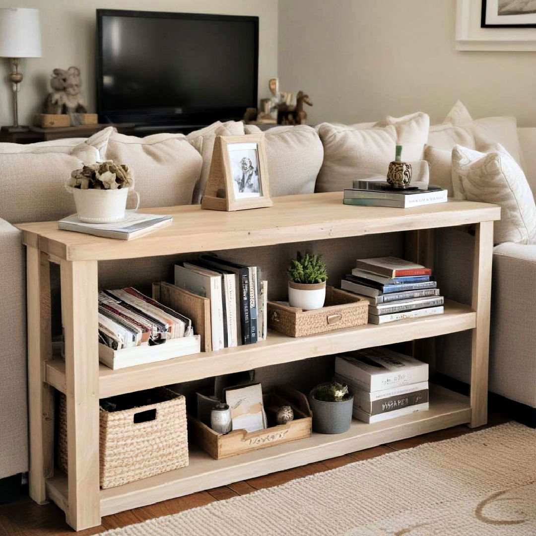 sofa table storage