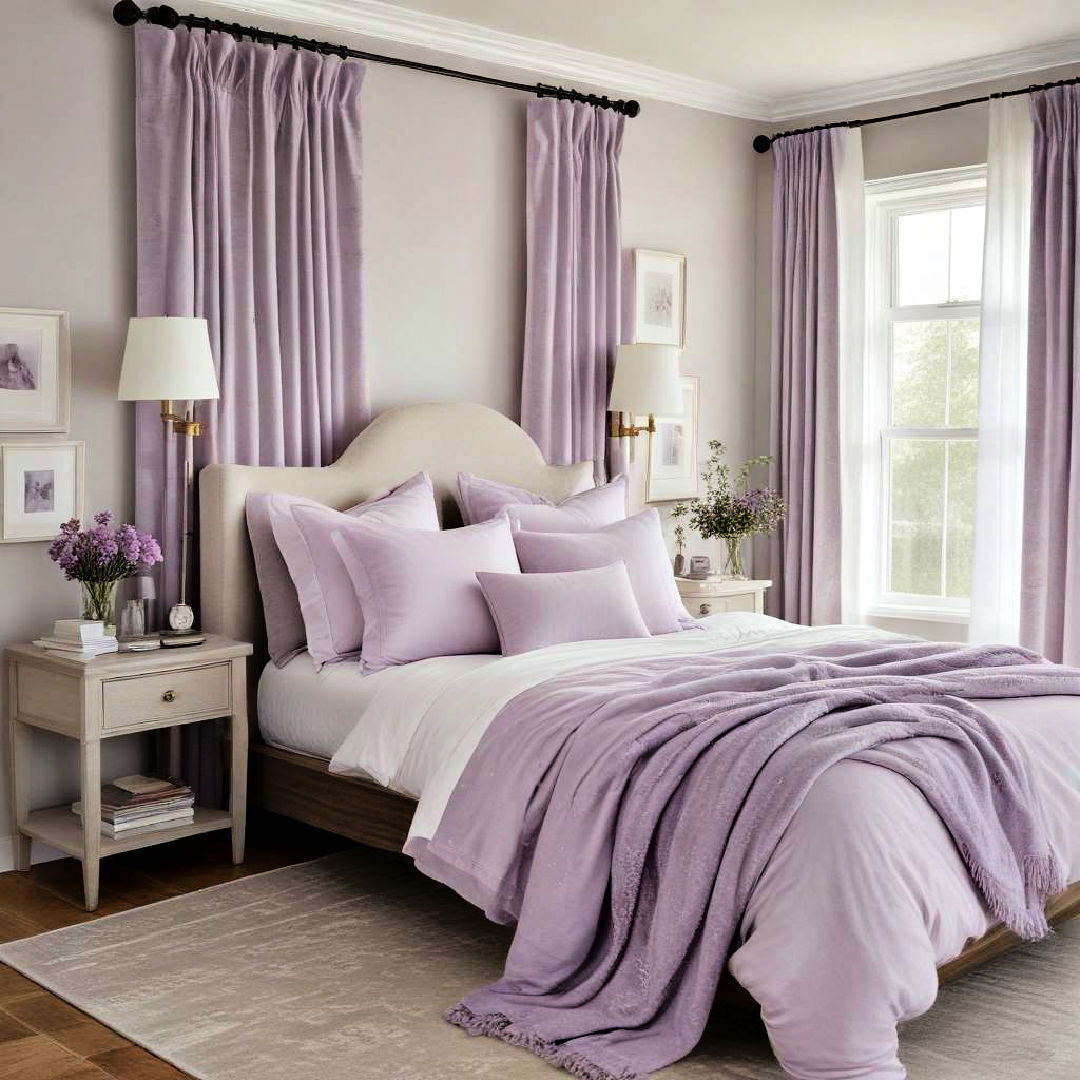 soft lavender accents