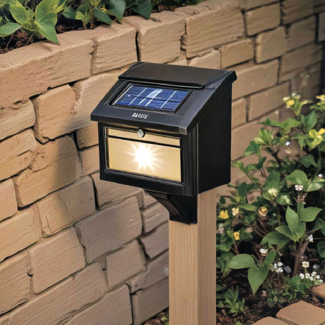 solar powered address lights