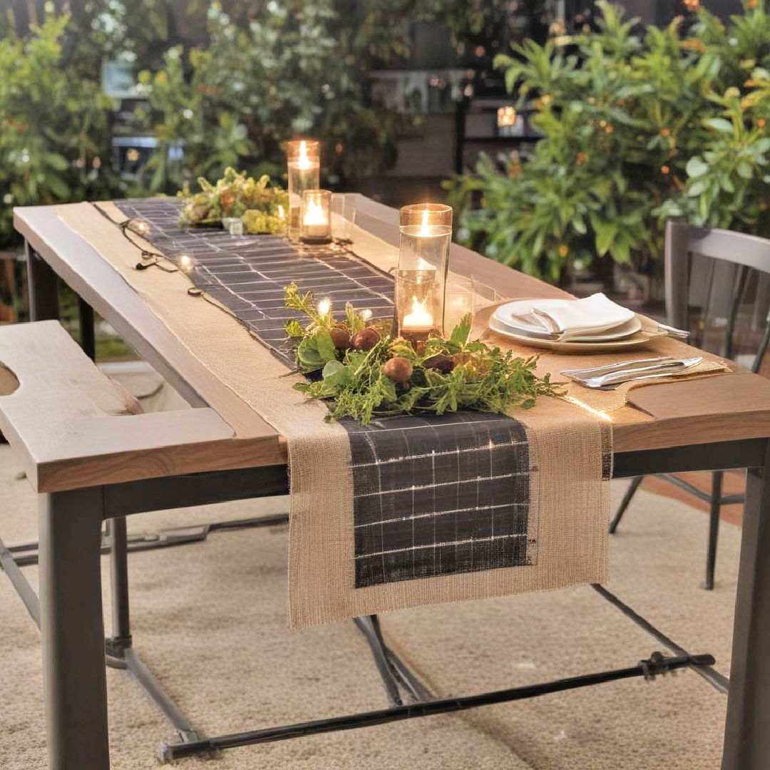 solar powered light runner table runner