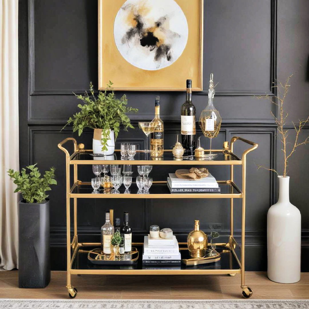 sophisticated bar carts