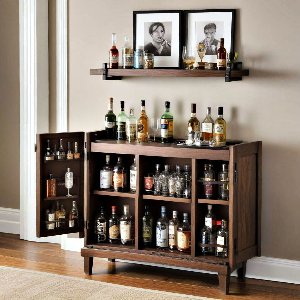 space saving fold away bar