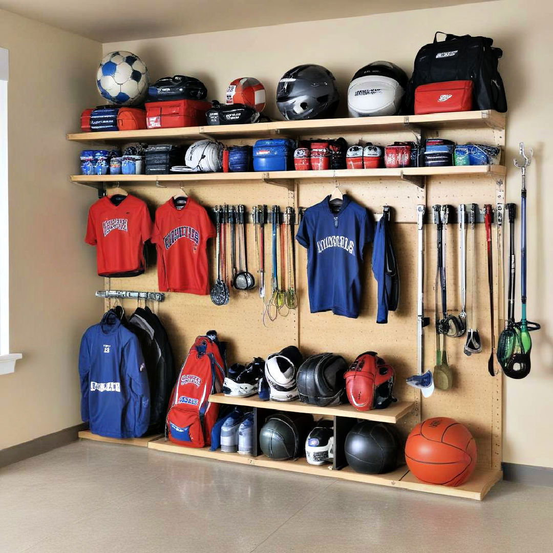 sports equipment organizers