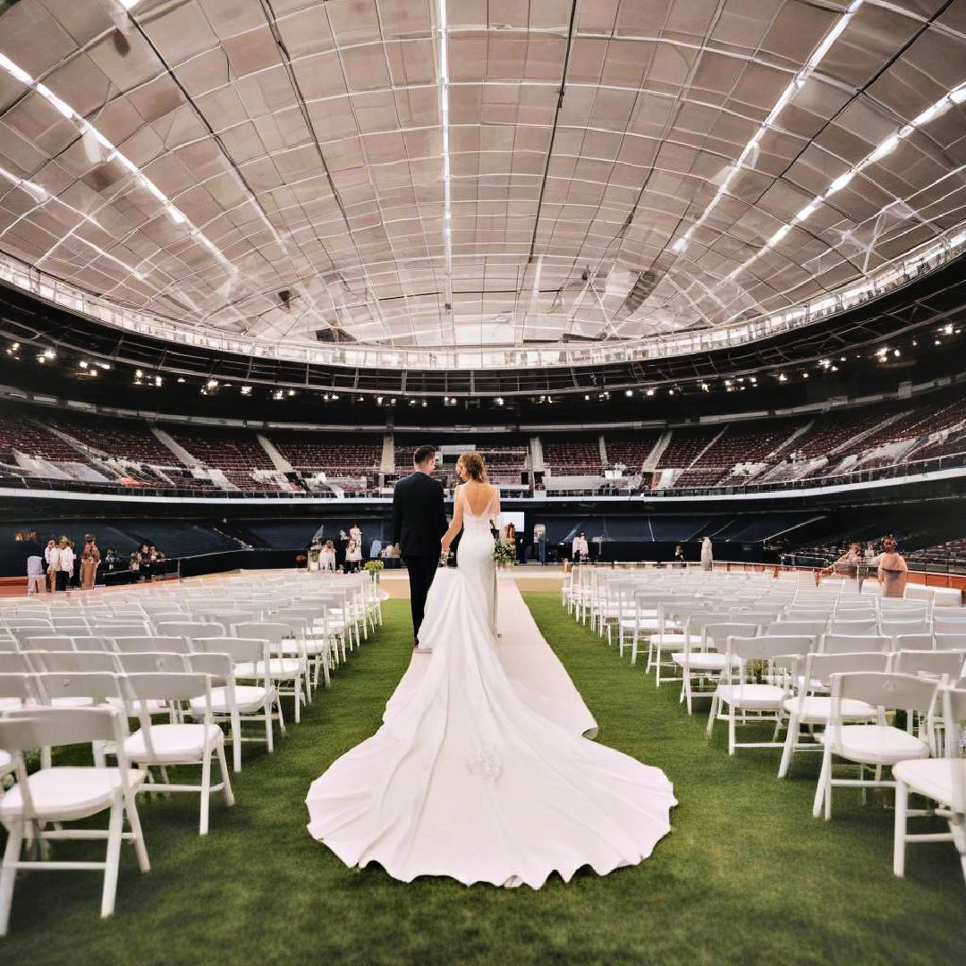 sports venue wedding