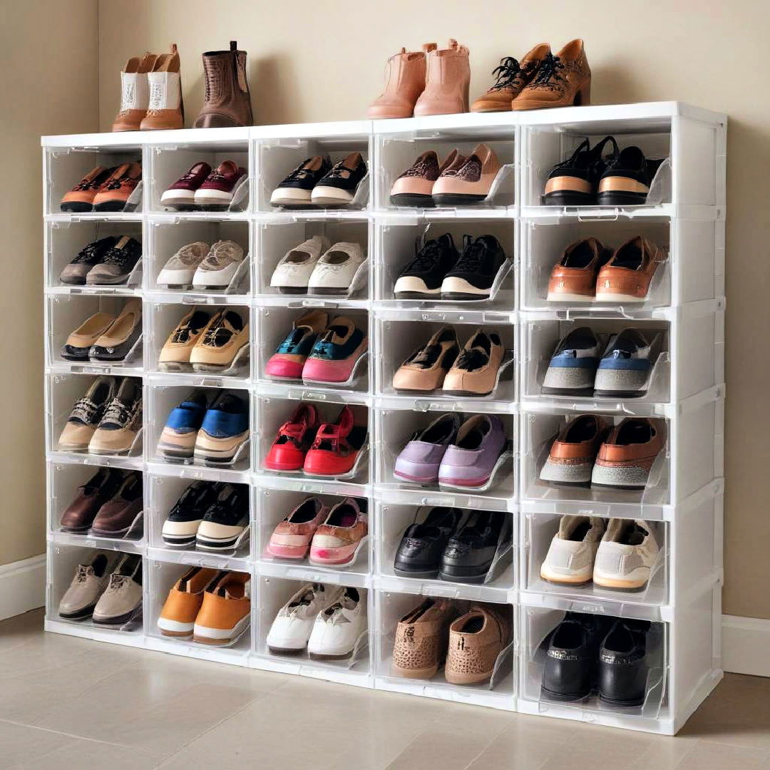 stackable shoe bins