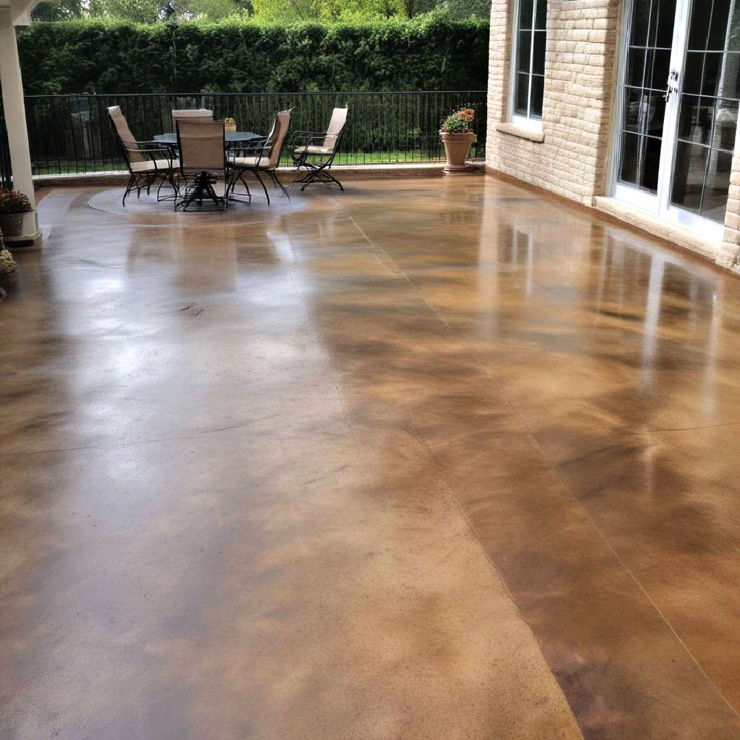 stained concrete patio