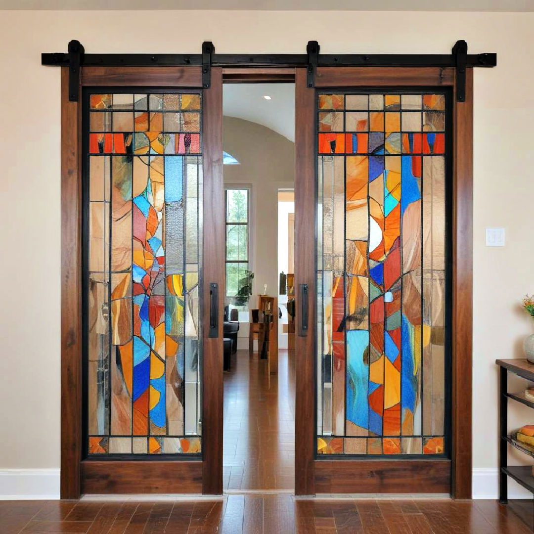 stained glass barn doors