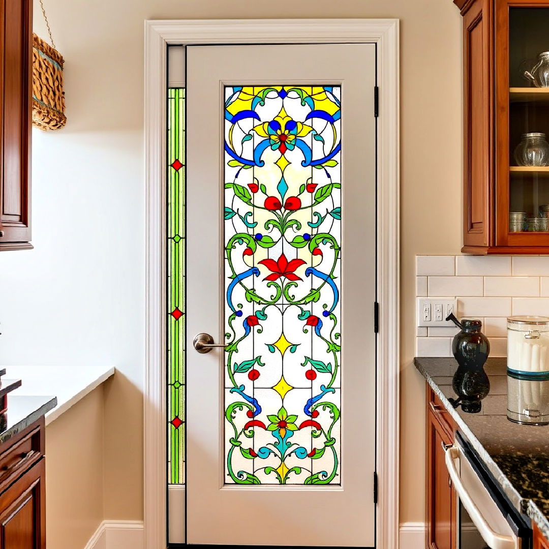 stained glass pantry door