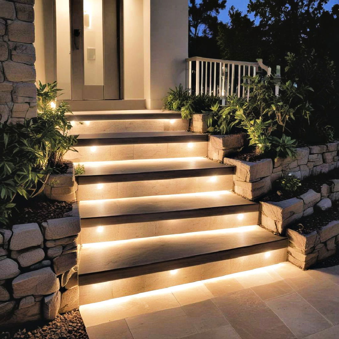 stair railing lights