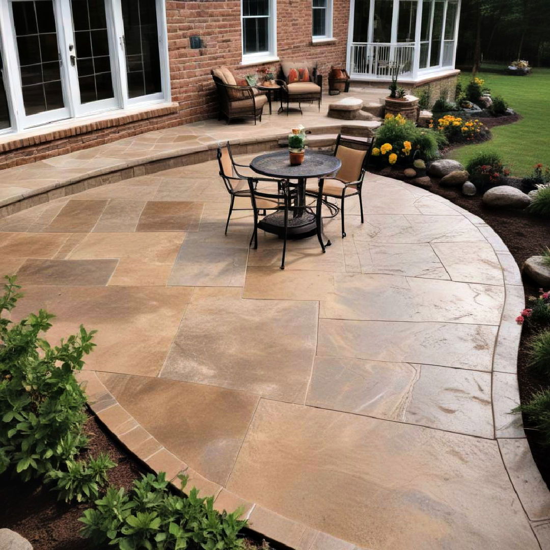 stamped concrete patio