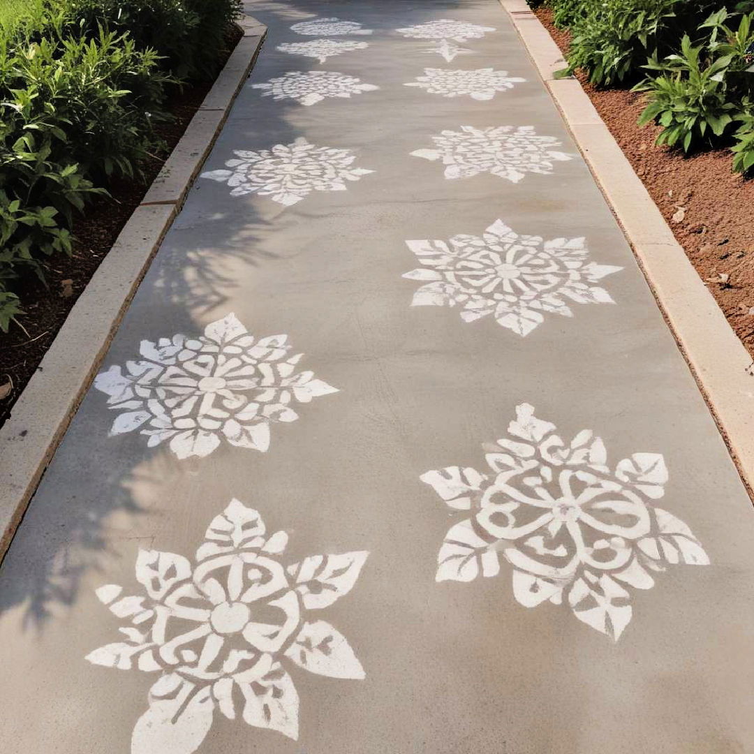 stenciled concrete