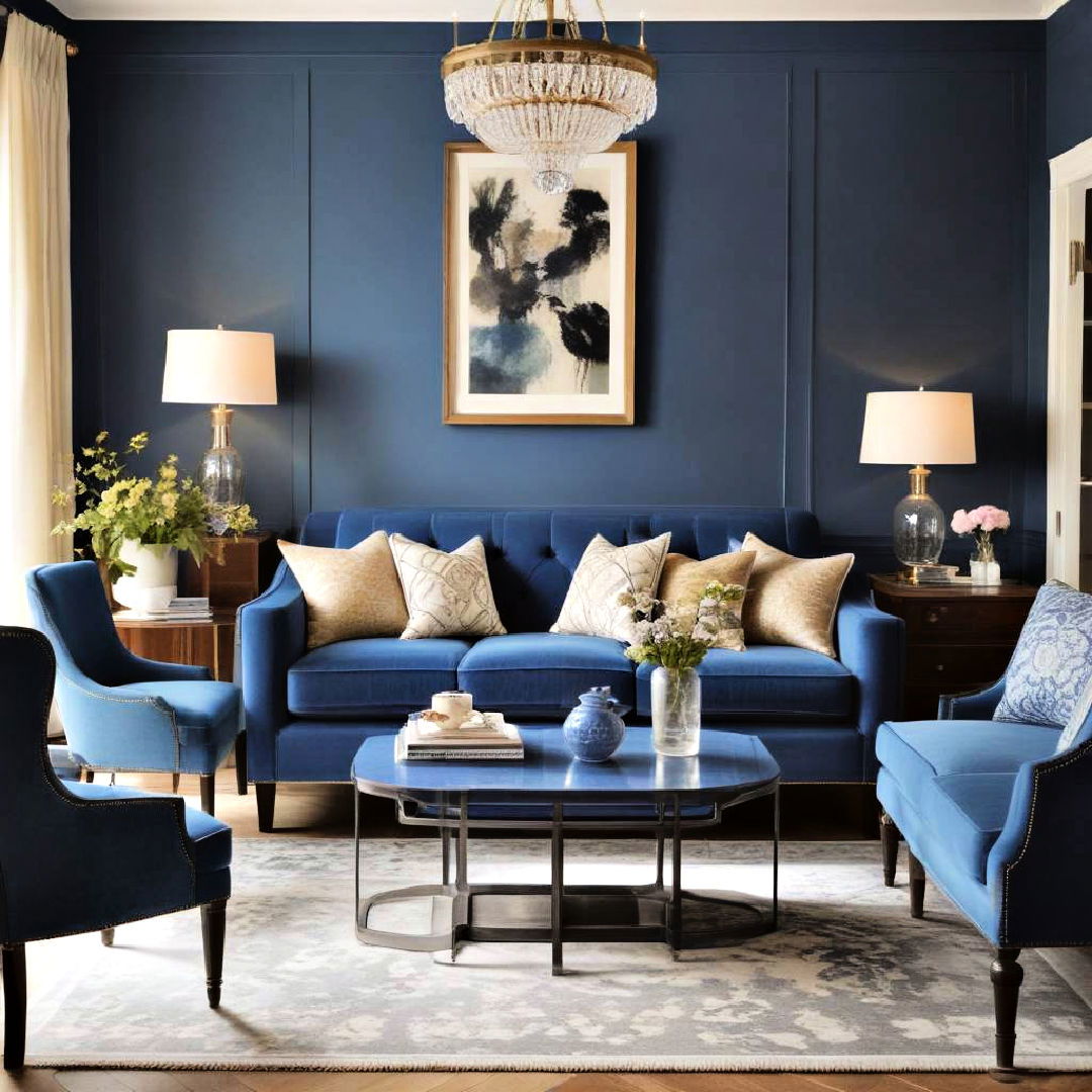 stylish blue furniture