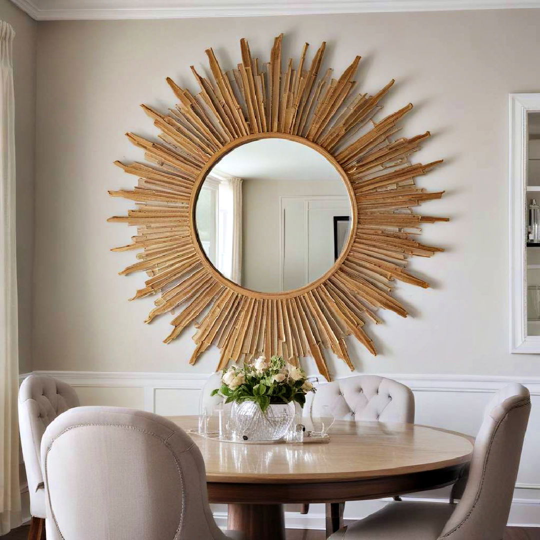 sunburst mirrors for a glamorous touch