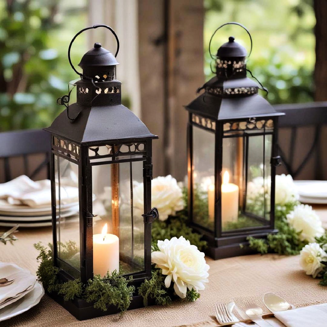 tabletop lantern centerpieces