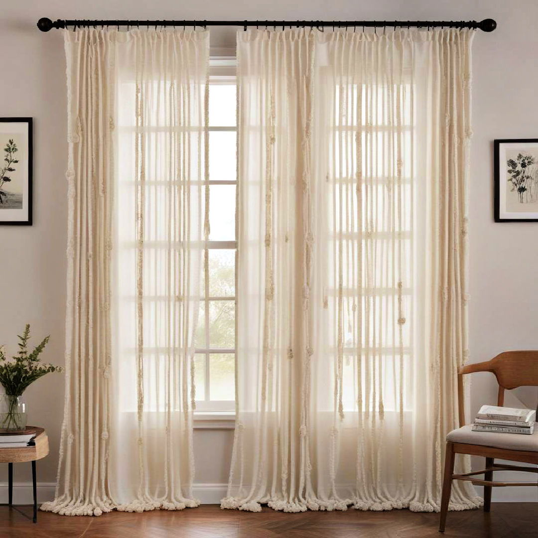 tassel curtains for a playful touch