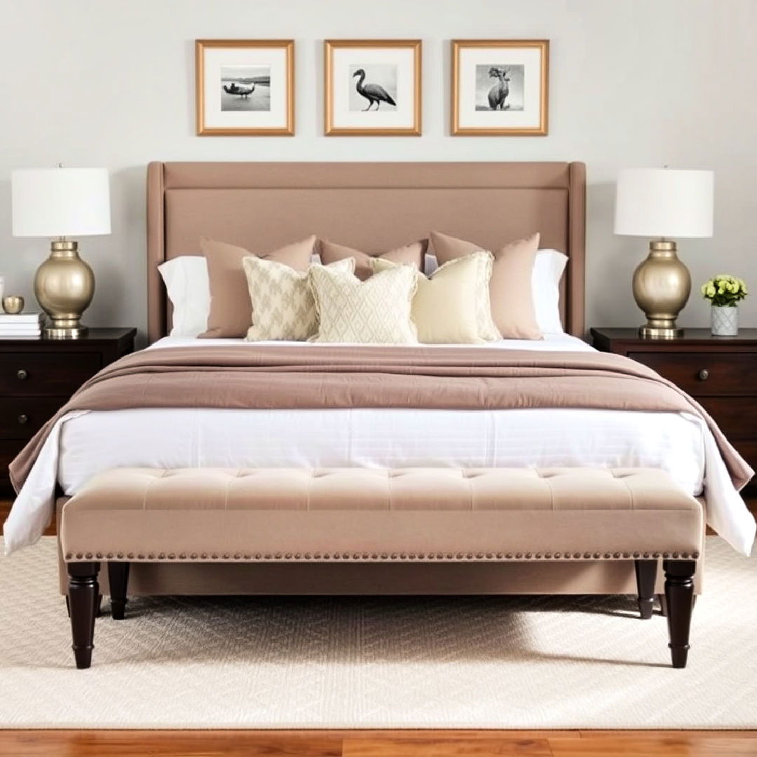 taupe bedroom bench