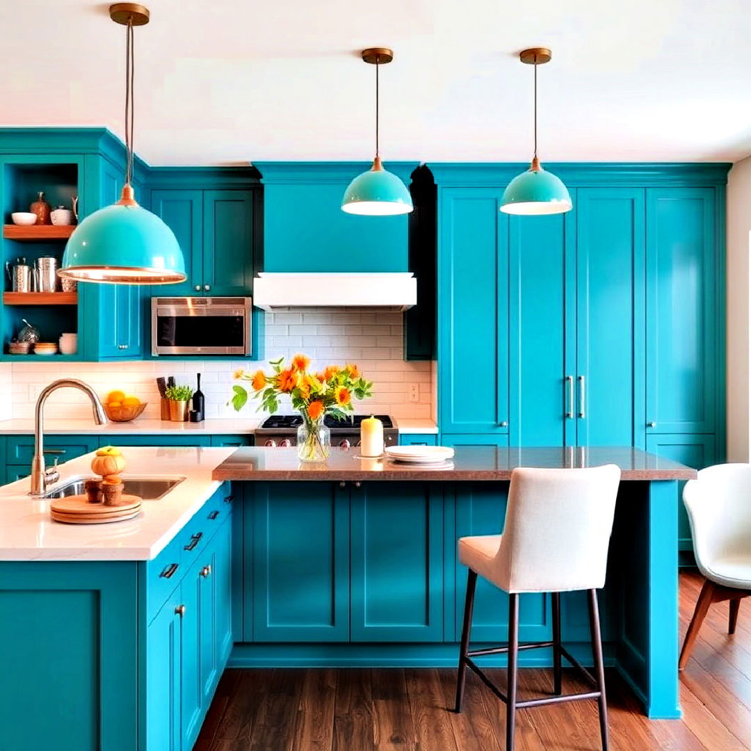 teal accents for a modern twist