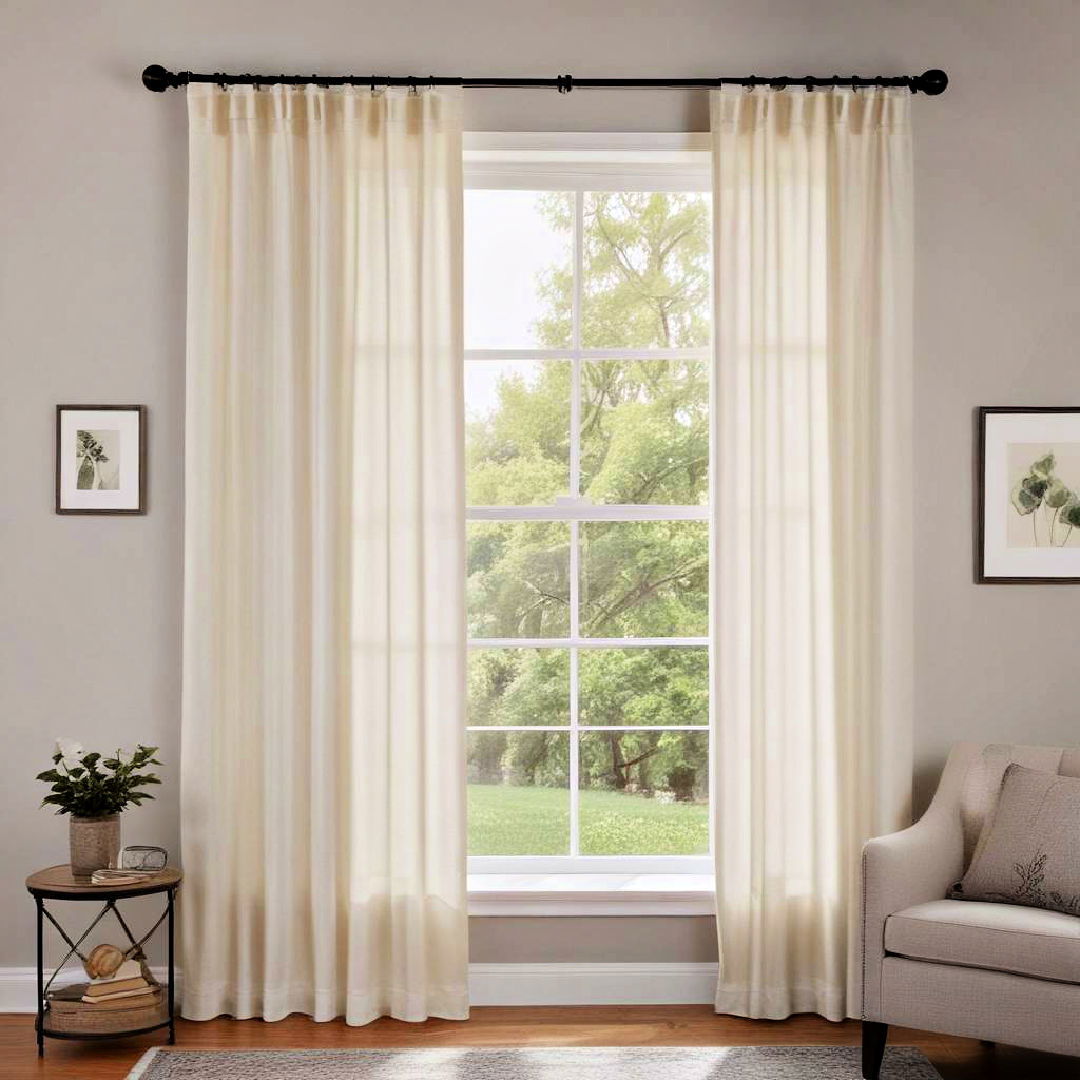 tension rod curtains for no damage installation