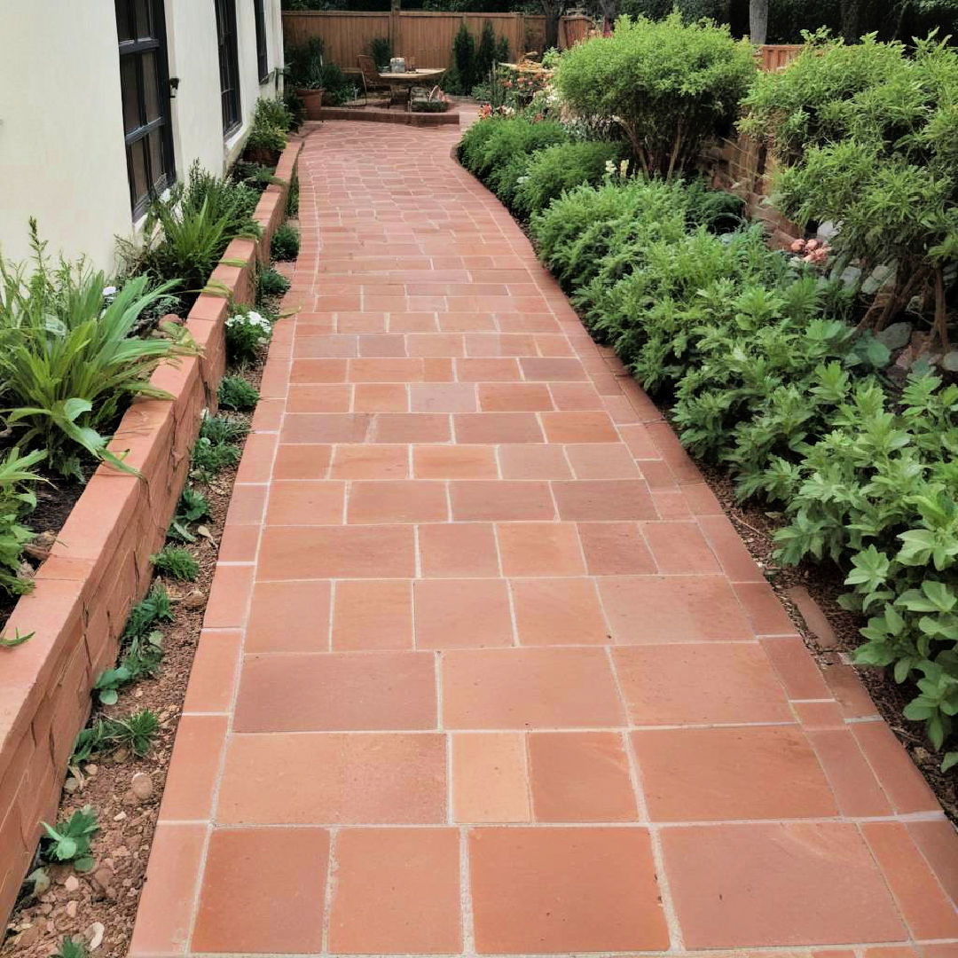 terra cotta tile walkways