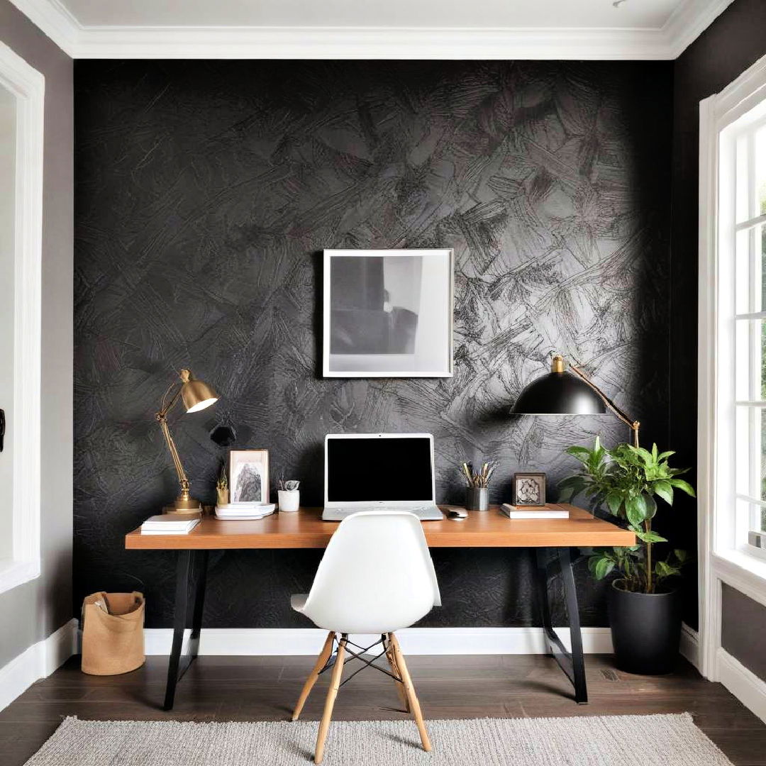 textured black wallpaper for subtle depth