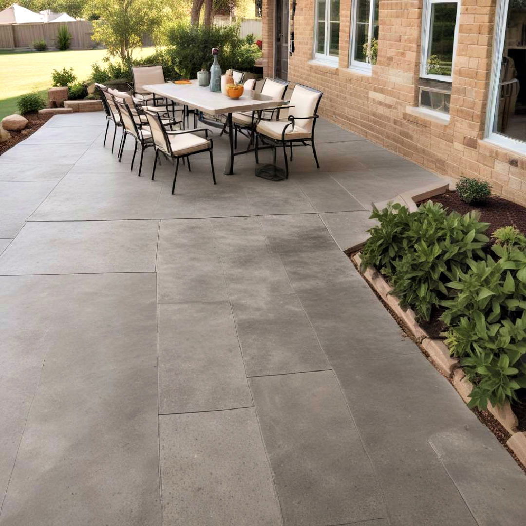 textured concrete patio