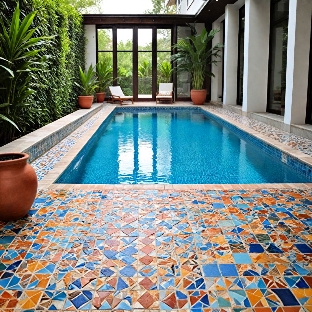 tiled art pool