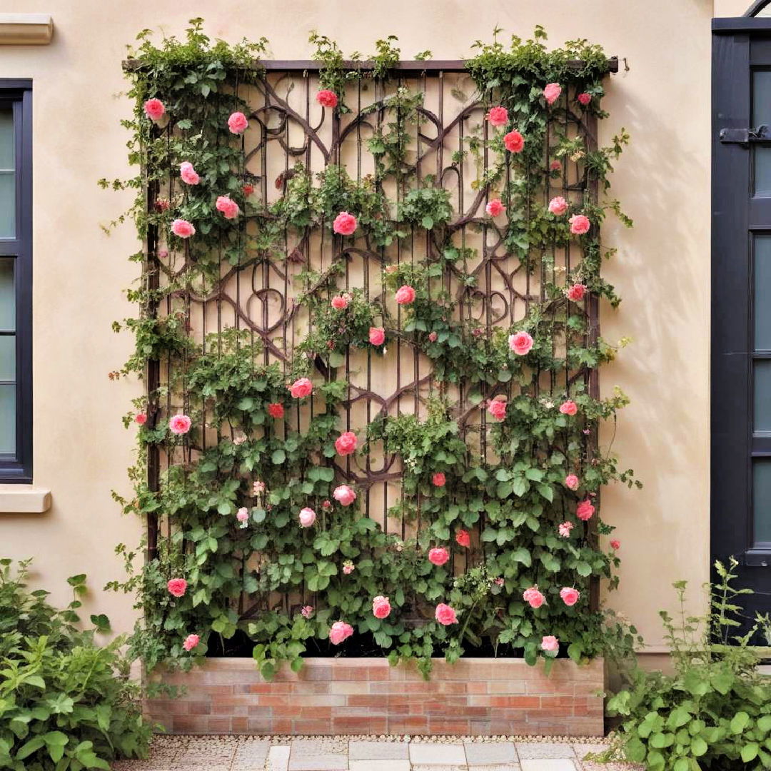 trellis with climbers