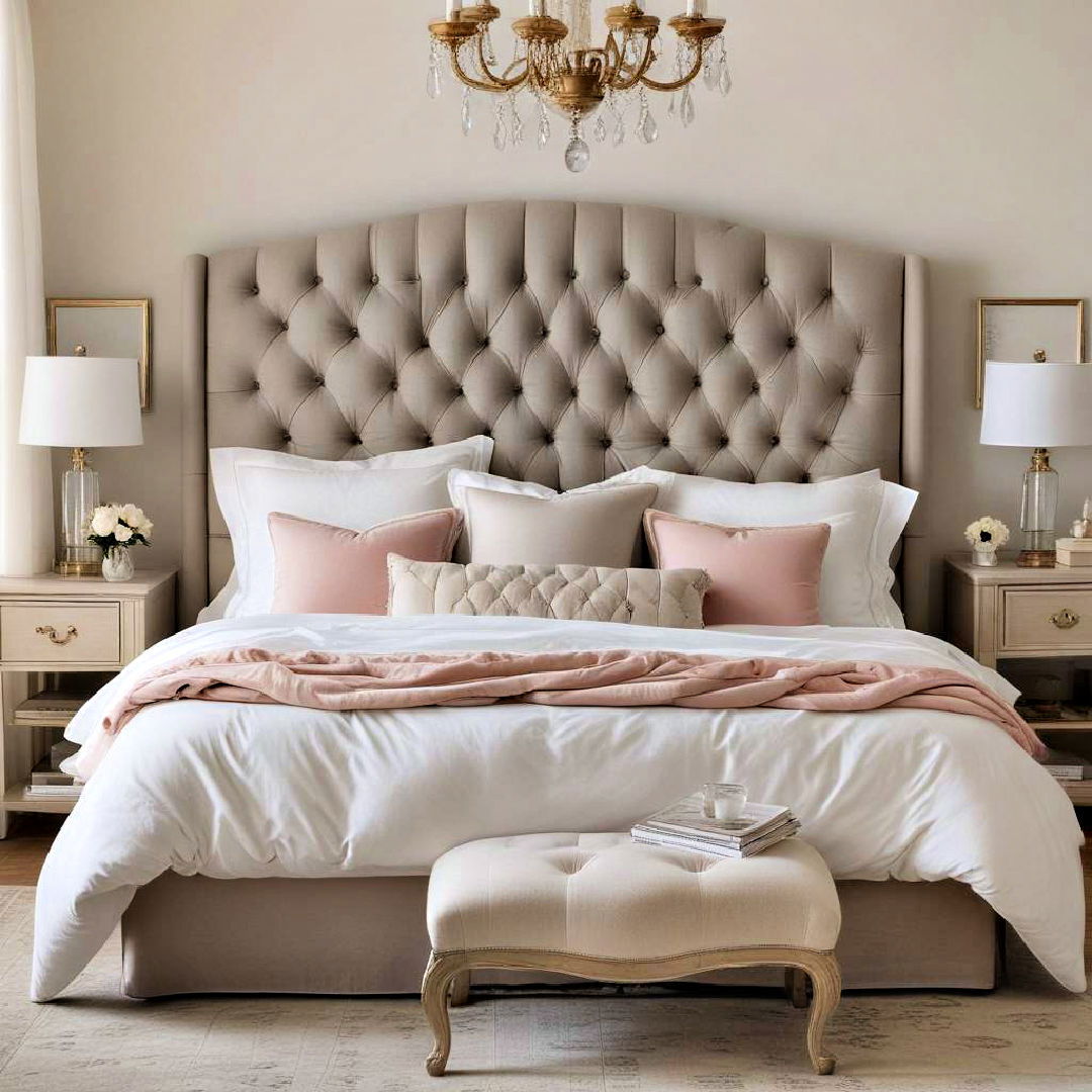 tufted headboard for a luxe feel