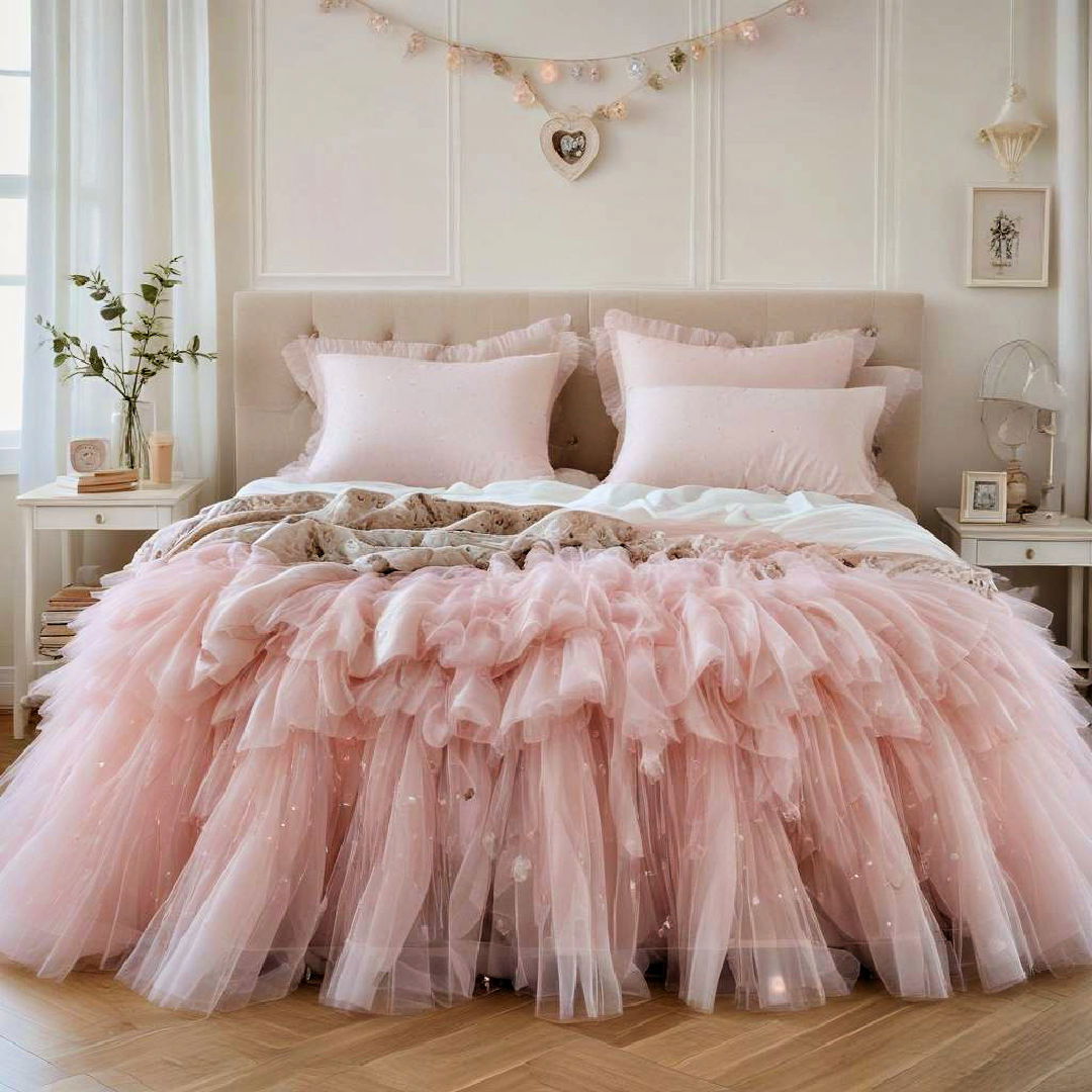 tulle bed skirt