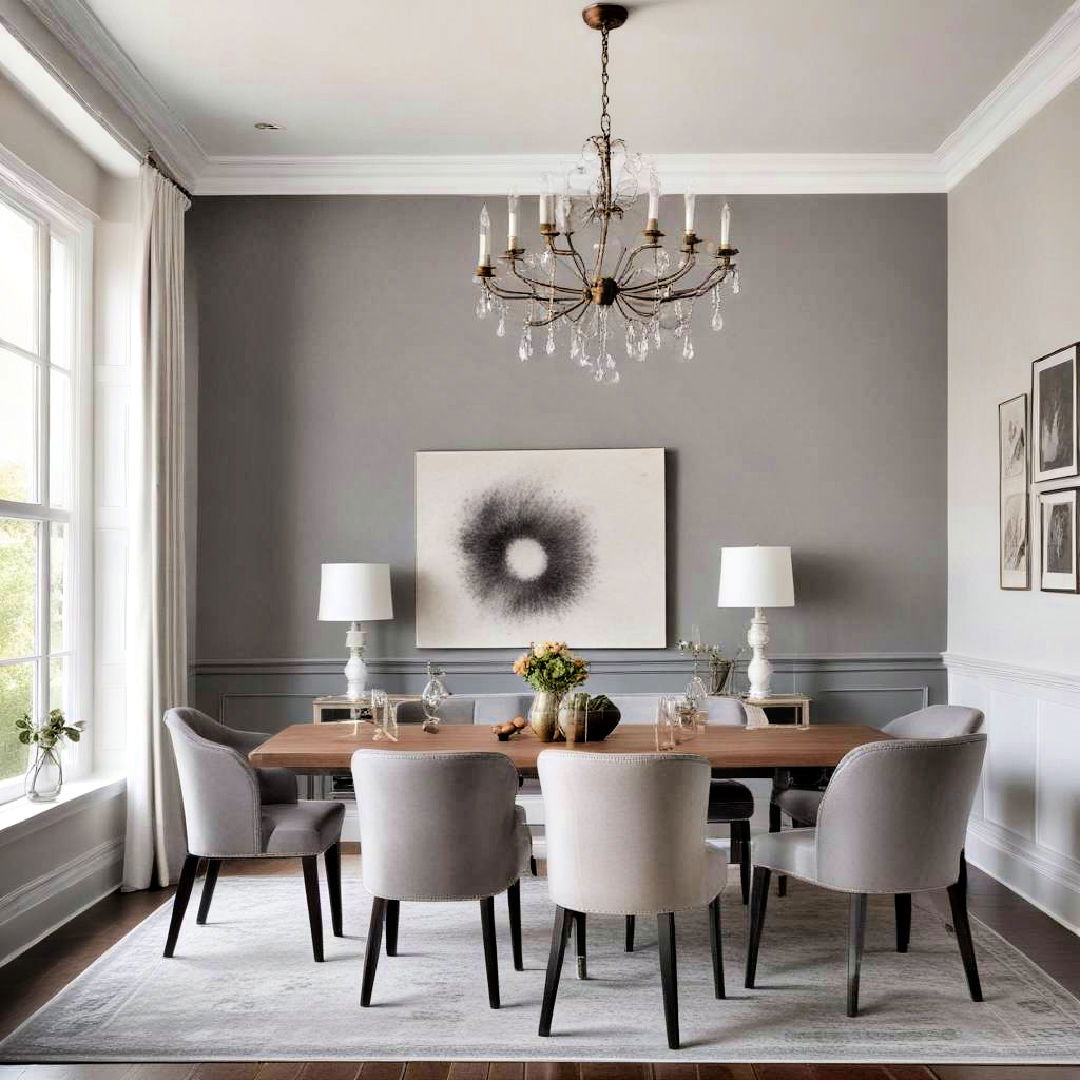 two tone gray walls for visual interest