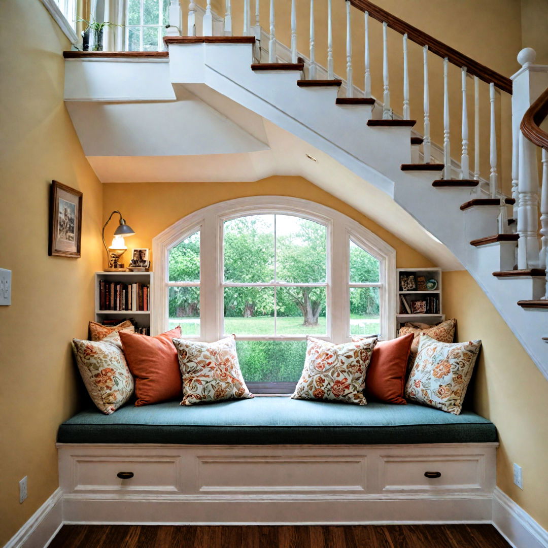 under staircase window seat