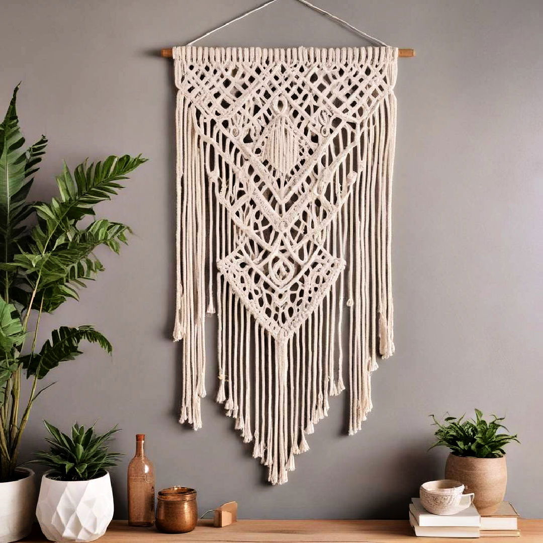 use a macramé wall hanging