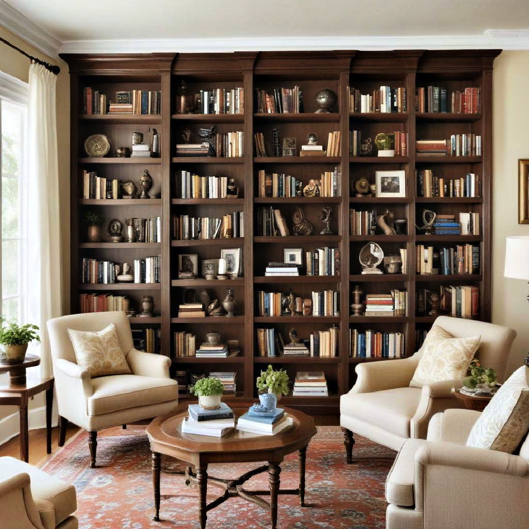 use classic bookshelves