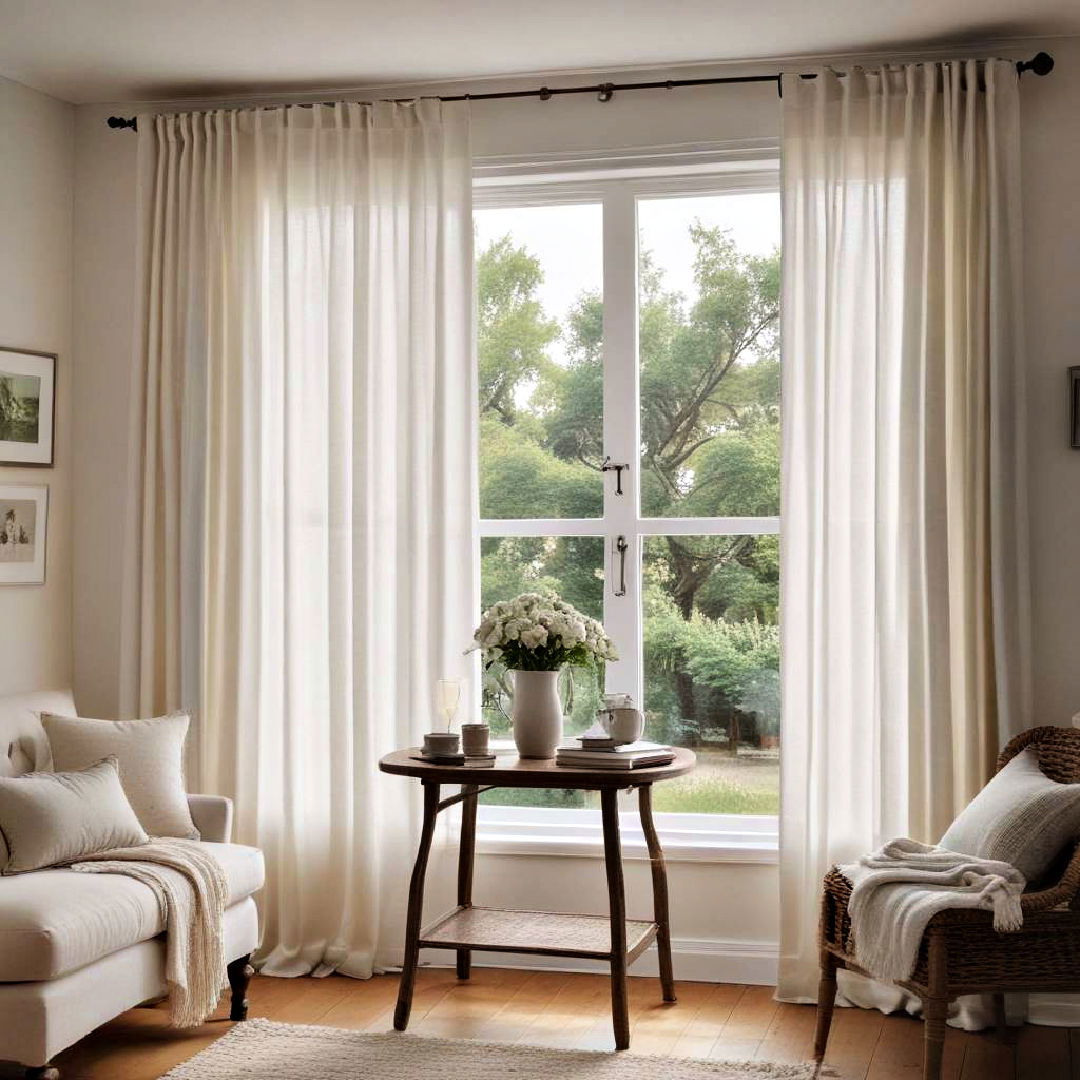 use light airy curtains for natural light