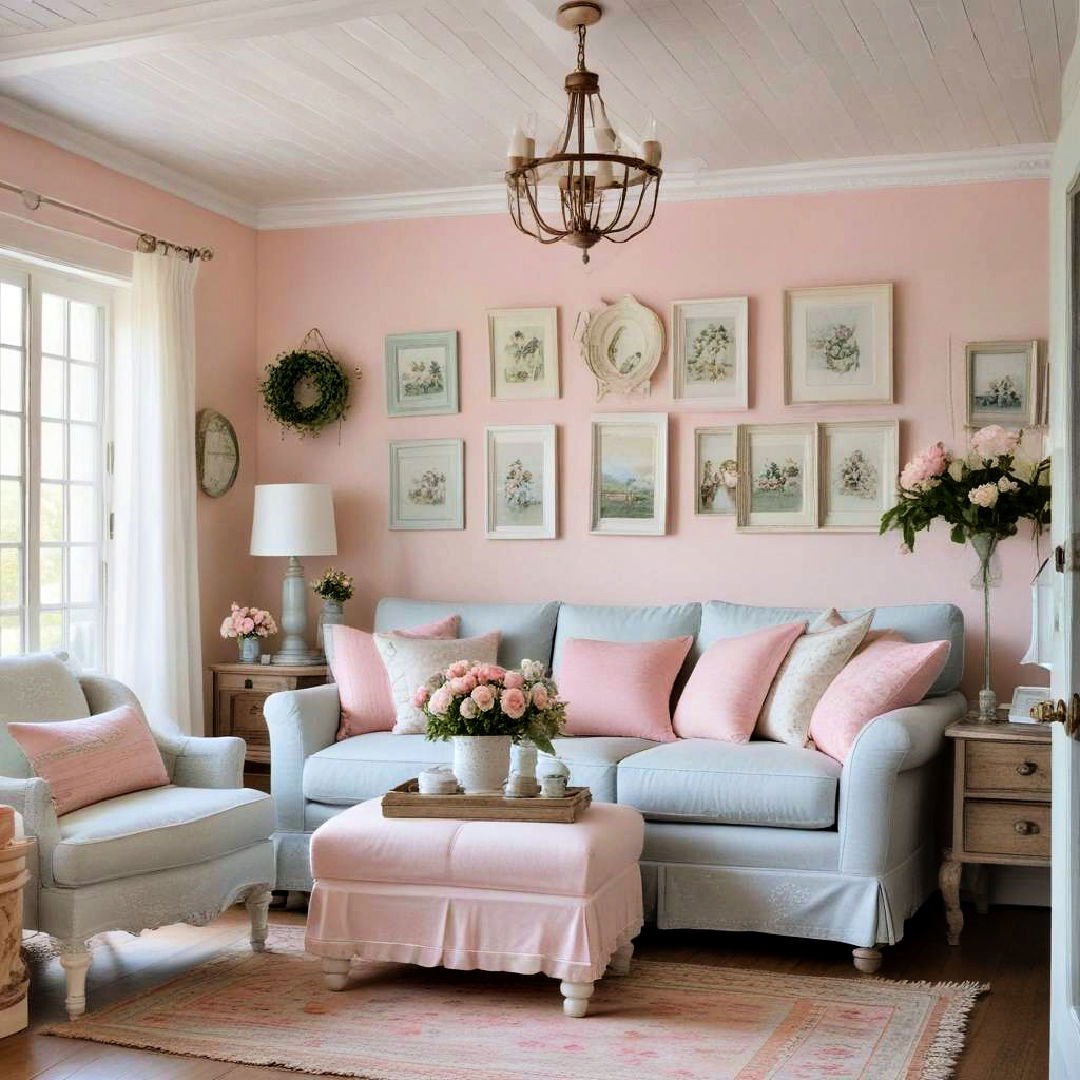 use pastel colors for a soft inviting palette