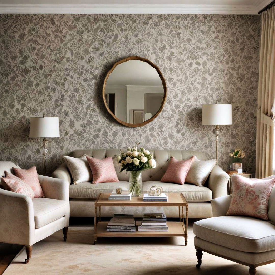 use patterned wallpaper