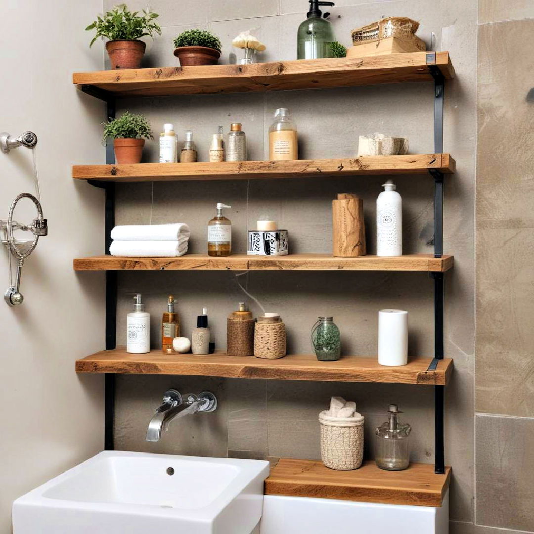 use reclaimed materials for shelving