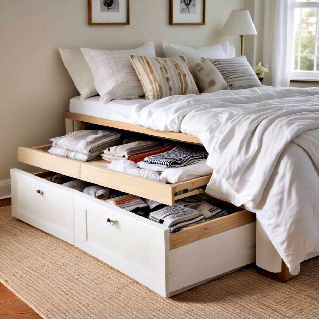 utilize under bed storage