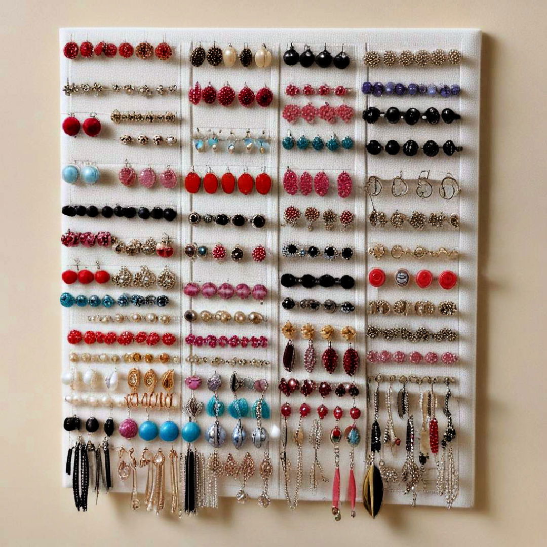 velcro earring organizer