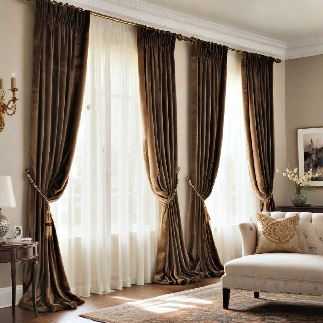 velvet drapes for luxe appeal