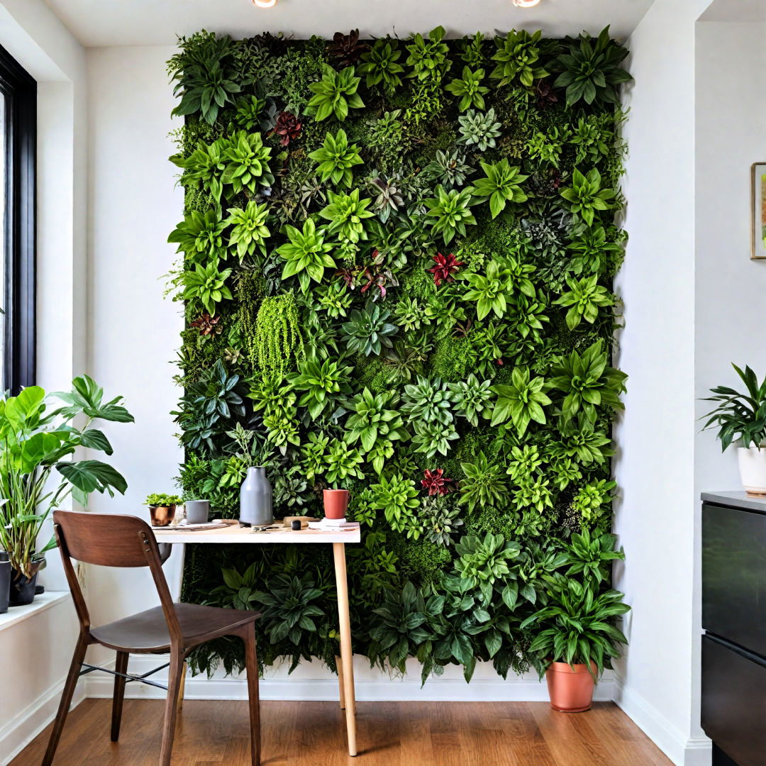 vertical garden accent wall