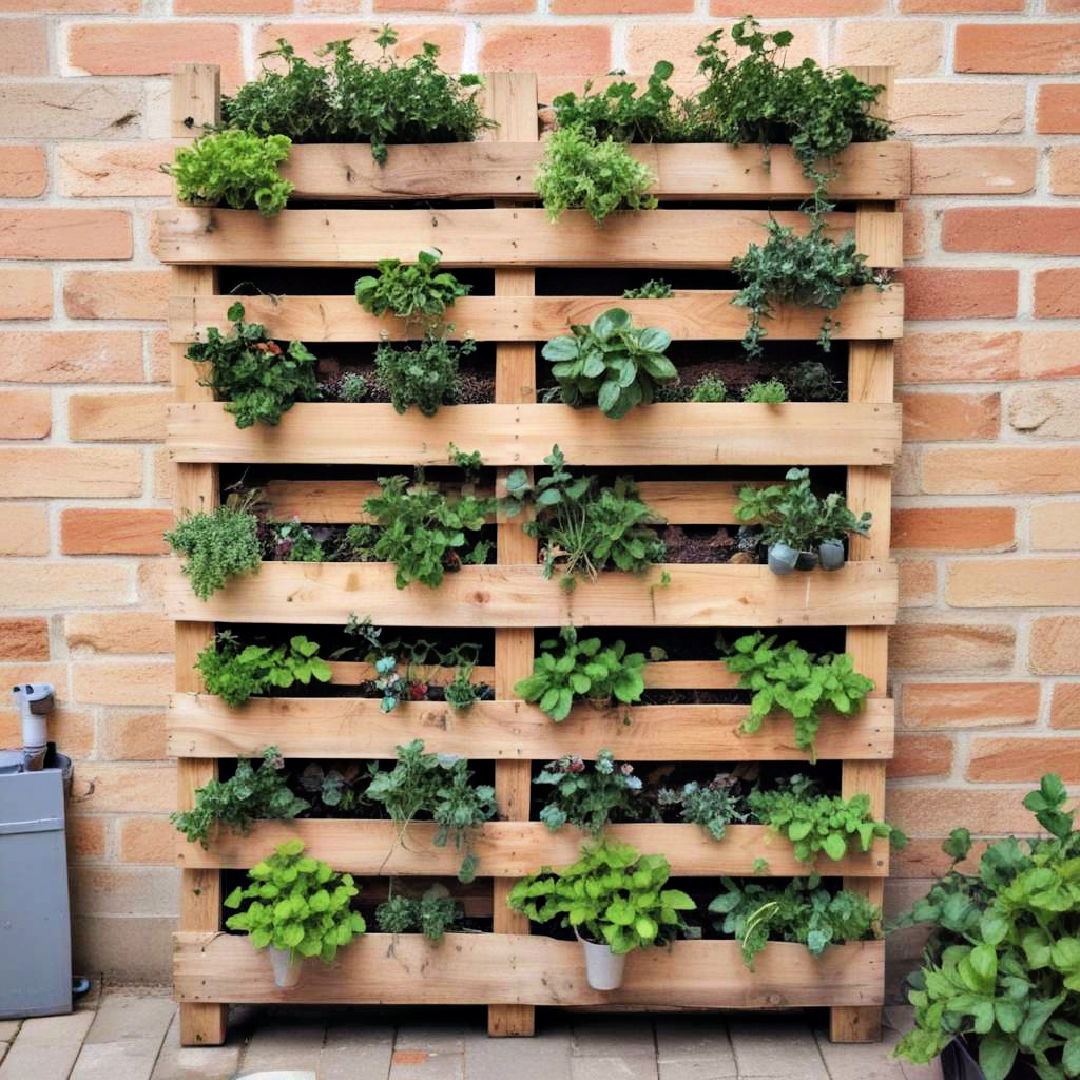 vertical pallet garden