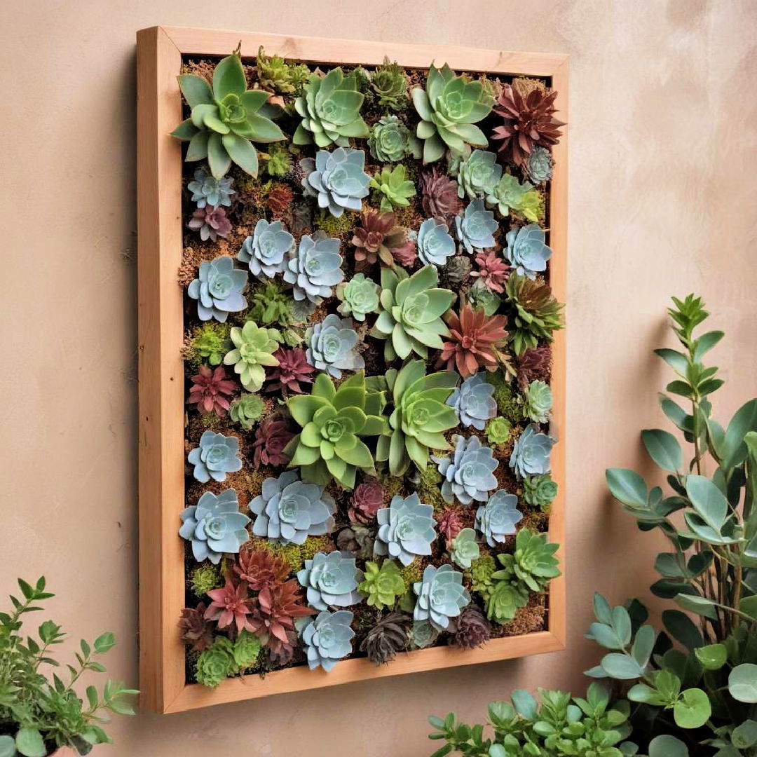 vertical succulent garden