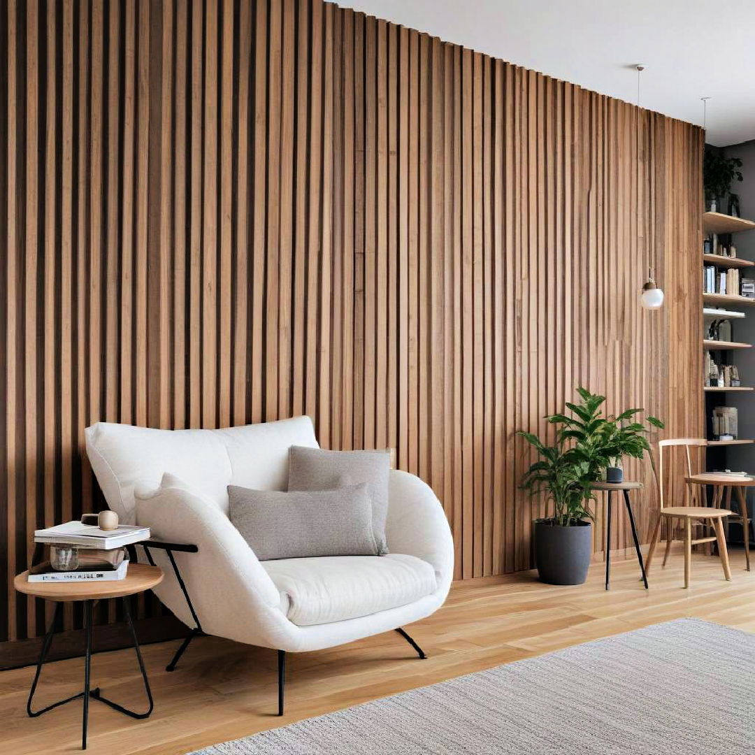 vertical wooden slats